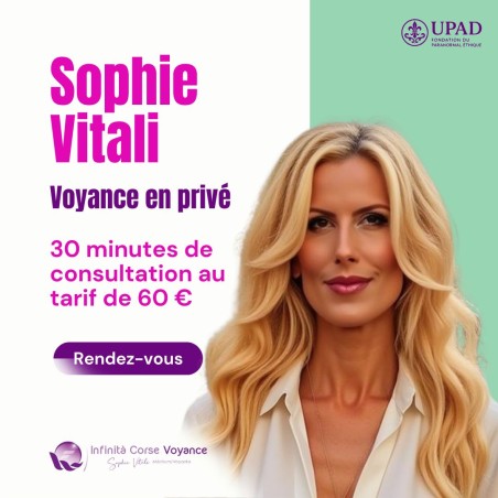 Voyance en privé avec Sophie Vitali médium célèbre et présidente de l'UPAD