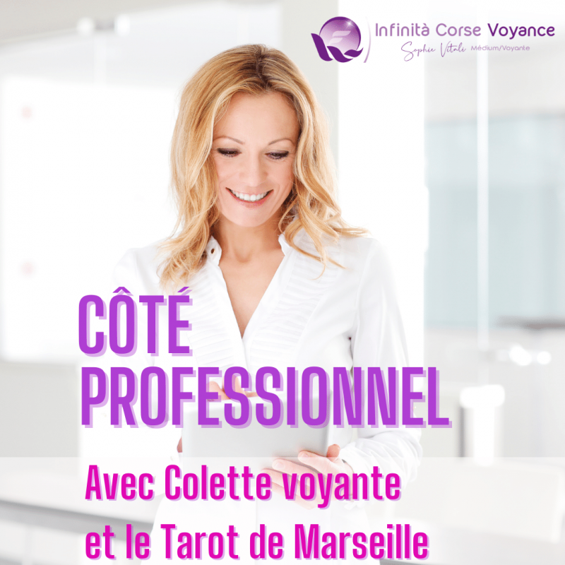 Roue du Tarot de Marseille côté professionnel avec Colette voyante